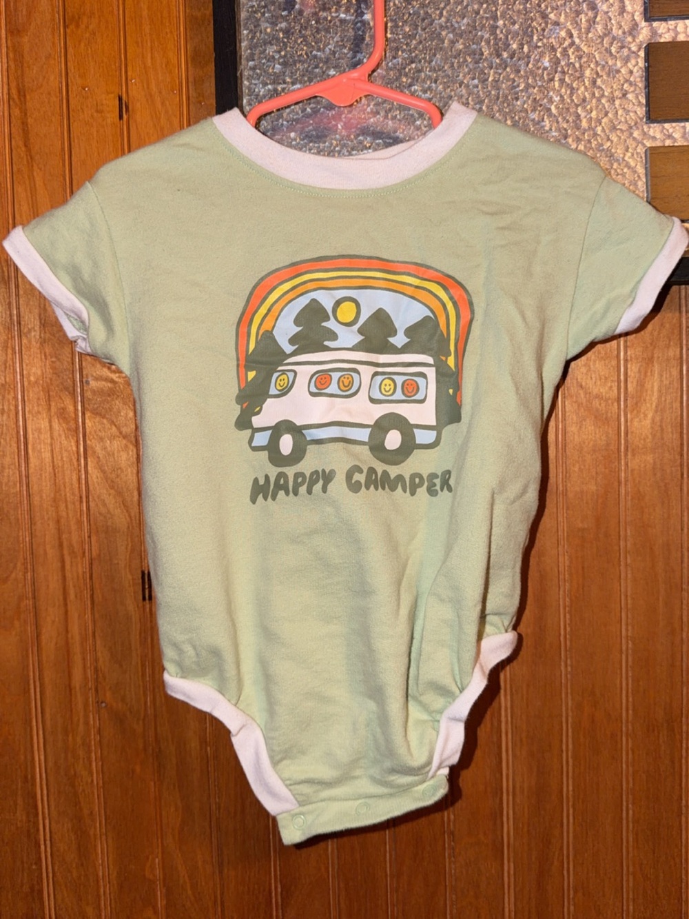 Cat & Jack Baby Green Graphic Tee with Cream Trim
